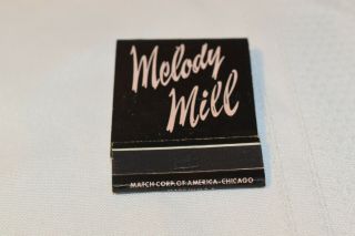 Melody Mill North Riverside Illinois Dancing Couple 20 Strike Black Matchbook