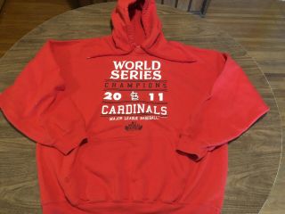 St Louis Cardinals 2011 Mlb World Series Champs Xl Red Hoodie Sweatshirt