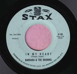 Barbara & The Browns " In My Heart " / " Please Be Honest With Me " Stax Listen