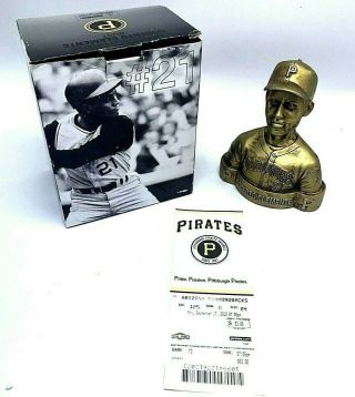 Roberto Clemente Bust Sga Pittsburgh Pirates Pnc Park Giveaway,  Game Ticket