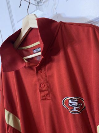 Nfl Team Apparel San Francisco 49ers Niners Red Golf Polo Shirt Men 