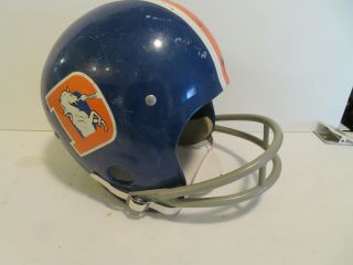 Vintage 70’s 80’s Rawlings Denver Broncos Nfl Football Helmet Large Worn