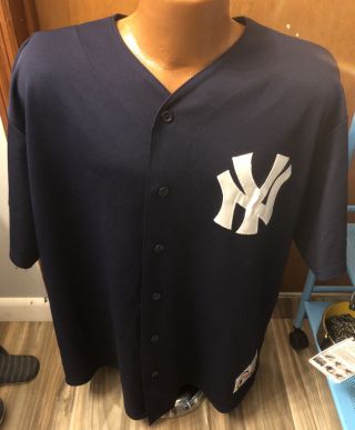 Vintage Derek Jeter York Yankees Majestic Sewn Jersey Size Xl
