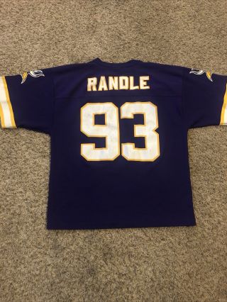 Vtg Logoathletic John Randle 93 Minnesota Vikings Jersey Mens Adult Med Purple