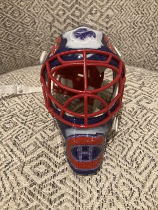 2001 - 02 Nhl Upper Deck Jose Theodore Mini Goalie Mask Montreal Canadiens Helmet