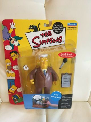 2001 The Simpsons,  Kent Brockman World Of Springfield Interactive Figure,  Nib