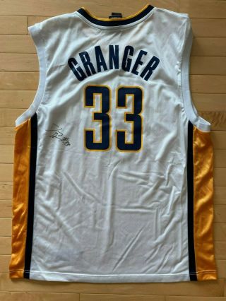 Adidas Autographed Signed Jersey Indiana Pacers Danny Granger Sz Mens Sz Xl