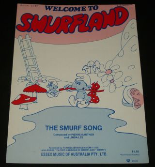 Smurfs Aussie Sheet Music Welcome To Smurfland -