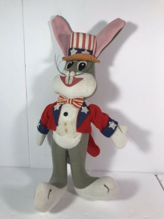 Vintage Bugs Bunny Great America 1977 Dakin Stuffed Plush Toy Uncle Sam 10 "