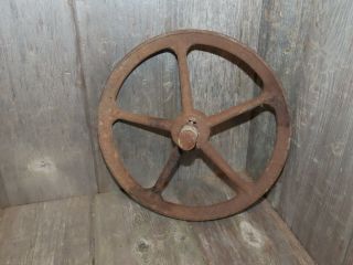 Vintage Heavy Duty Belt Pulley Wheel Only; Steampunk Industrial 10” Decorative