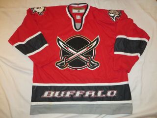 Vintage 1990s Buffalo Sabres Red Butterknives Koho Hockey Jersey Xxl