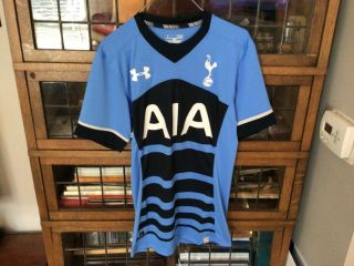 2015/2016 Tottenham Hotspur Blue Under Armour Heat Gear Away Jersey Sz S - Cool