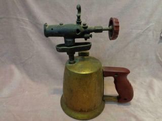 Vintage Brass Blow Torch With Plastic Handle