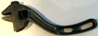 Vintage Barcalo Buffalo Adjustable 12 " Wrench Crescent Curved Handle