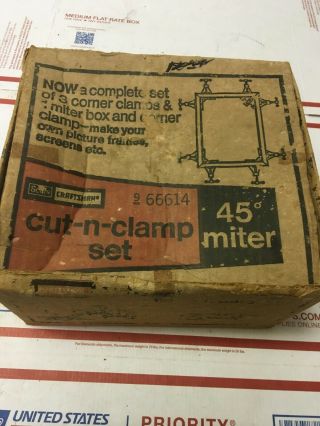 Sears Craftsman 45 Degree Miter Cut - N - Clamp Set 9 - 66614 Miter Box & Corner Clamp