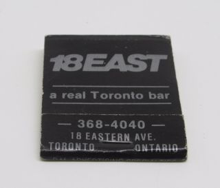 18east Gay Bar / Club Toronto Ontario 18 Eastern Avenue Matchbook