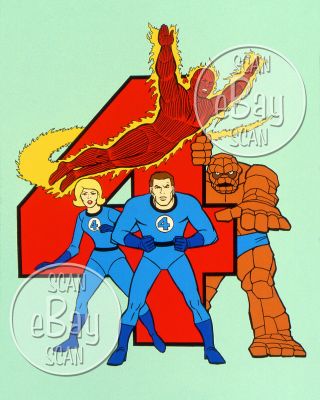 Rare Fantastic Four Cartoon Color Tv Photo Hanna Barbera Studios Marvel Comics