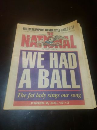 The National Sports Daily Newspaper Final Issue Chicago Bulls Nyc Edition