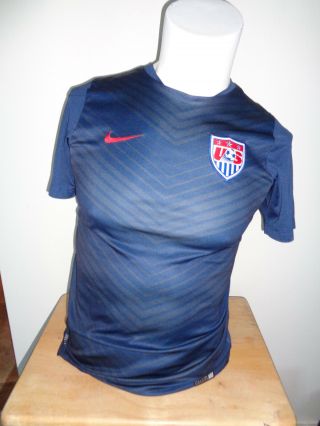 Vintage Nike Team Usa National Soccer/football Small Sewn Practice Jersey 2014