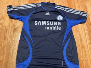 Chelsea Fc Adidas Mens Size Large Blue Soccer Jersey