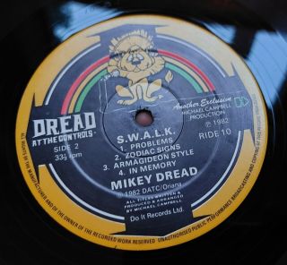 Mikey Dread SWALK 1982 Reggae Vinyl LP Record Album 3