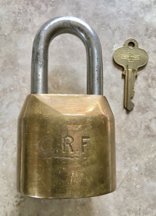 Vintage Segal Brass Padlock With Key High Security Lock