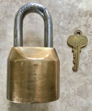 Vintage Segal Brass Padlock With Key High Security Lock 2