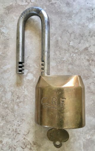 Vintage Segal Brass Padlock With Key High Security Lock 3