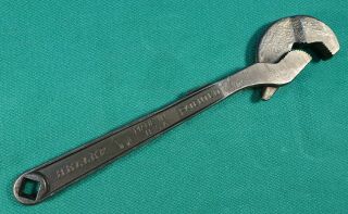 Early Model Heller 10 " Masterench Spring Loaded Self - Adjust Hand Tool