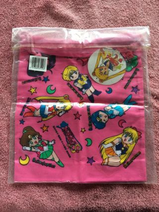 Vintage Sailor Moon S Pink Drawstring Bag
