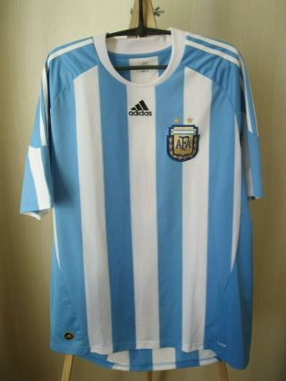 5,  /5 Argentina 2010/2011 Home Sz Xl Adidas Shirt Jersey Maillot Football Soccer