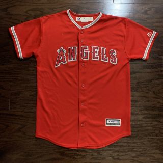 Anaheim Angels Mike Trout 27 Mlb Baseball Jersey Youth Size Large Majestic