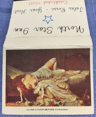 Vintage Matchbook Pin - Up Girls North Star Inn Chicago Illinois Matches Nude