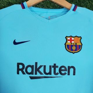 Nike Barca FCB Barcelona 2017 - 18 Messi 10 Away Jersey Polarized Blue Youth L 2