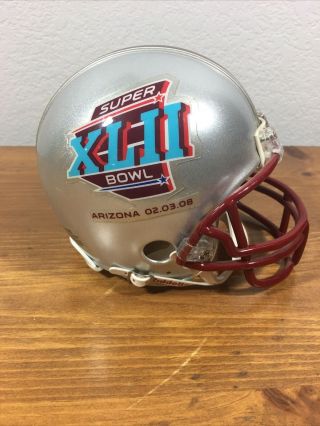Bowl Xlii Nfl Riddell Mini Helmet Giants Patriots 2008 Arizona