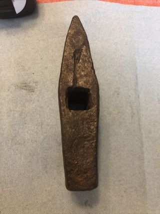 Vintage Antique Cast Steel 5 Lb 3oz Tapered Peen Sledge Hammer Head Unknown Make