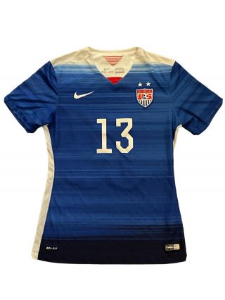 Nike 2015 Alex Morgan Womens Usa Us Soccer Jersey Small Blue Dri Fit 13