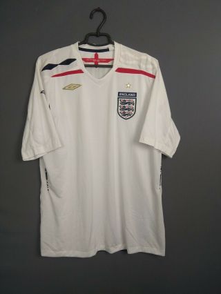 England Jersey 2007 2009 Home Size Xl Shirt Soccer Football Umbro Ig93