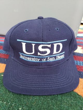 University Of San Diego Split Bar Snapback Hat The Game 90s Vintage