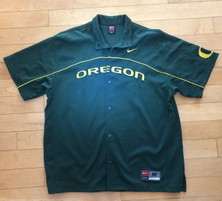 Oregon Ducks Vtg.  90’s Nike Basketball Shooting Warm Up Jersey Shirt Men’s Sz.  M