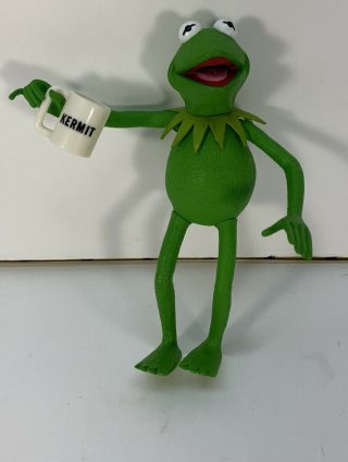 Muppet Show 25 Years Kermit The Frog Coffee Cup Mug Action Figure Palisades Toy
