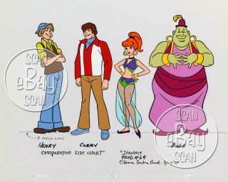 Rare I Dream Of Jeannie Cartoon Color Tv Photo Hanna Barbera Studios