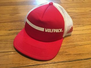 Adidas North Carolina Nc State Wolfpack Trucker Mesh Hat Cap Climalite Rare