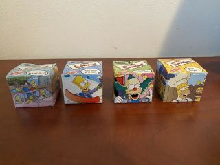 The Simpsons - Burger King Talking Watches.  Set Of 4 (2002).  Need Batteries.