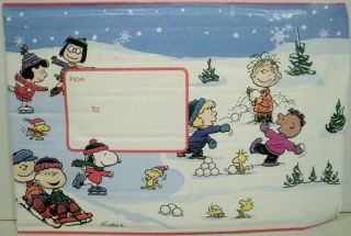 Usps Ready Post 10 - 3/4” X 14 - 1/4” Peanuts Snoopy & Gang Winter Bubble Mailer