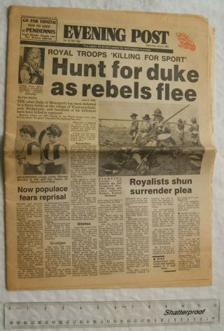 1985 Bristol Evening Post 16,  120 With 1685 Battle Of Sedgemoor Re - Enactment