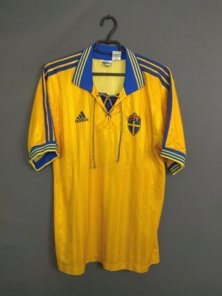 Sweden Jersey 1998 1999 Home Large Shirt Soccer Football Adidas Ig93
