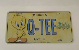 Tweety Bird License Plate I’m Such A Q - Tee Warner Bros Tweety Bird License Plate