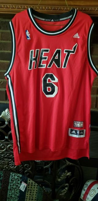 Rare Adidas Hwc Nba Miami Heat Lebron James Basketball Jersey Xxl