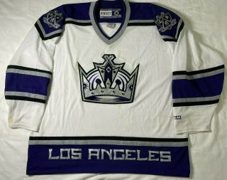 La Los Angeles Kings Hockey Jersey Nhl 2003 - 2007 Purple/white Ccm Xxl Blank